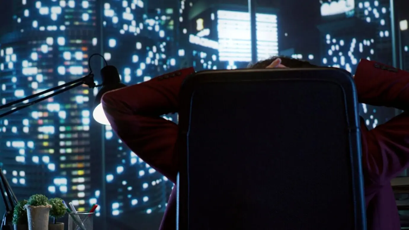 Расслабленный генеральный директор компании, наслаждающийся успехом бизнеса.